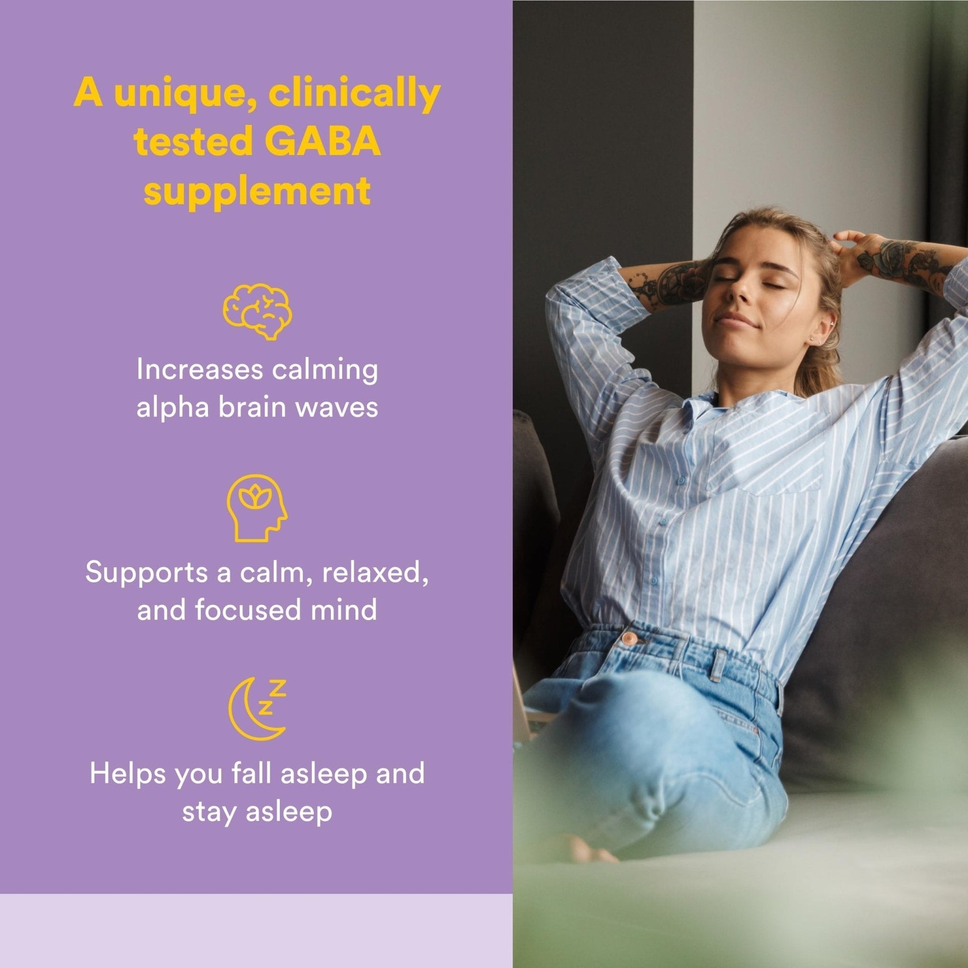 Natural Factors Pharma GABA - Dietary Supplement Supports Calm Sleep & Sleep Quality - Natural, Fast-Working Supplement Aids Focus & Brain Health - 120 Chewable Tablets (60 Servings) - Maple Wellness Supplements