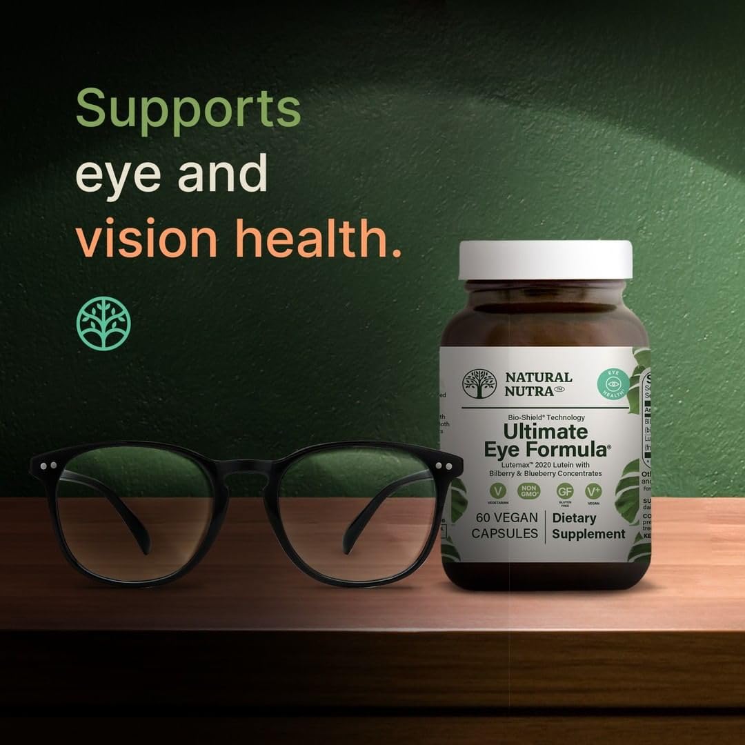 Natural Nutra Ultimate Eye Health Supplement - Bilberry & Blueberry Extract Blend for Day and Night Vision Support, Promotes Color Perception & Eye Clarity - Non-GMO, Vegan - 30 Capsules (Pack of 3) - Maple Wellness Supplements