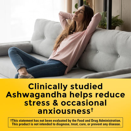 Nature Made Ashwagandha Capsules 125mg for Stress Support, Ashwagandha Supplements, 60 Capsules, 60 Day Supply - Maple Wellness Supplements