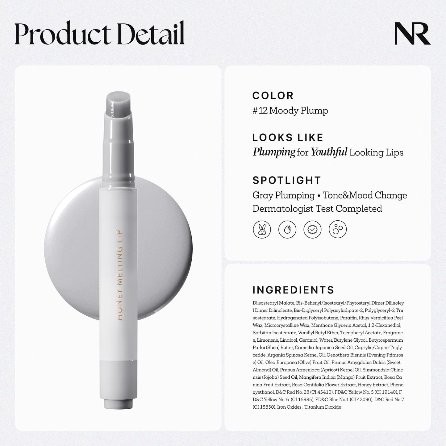 Nature Republic HONEY MELTING LIP PLUMPING (12 GRAY) SOFT LIP STICK Moody Plump - Maple Wellness Supplements