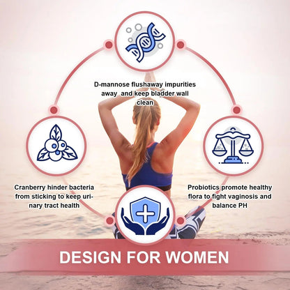 NATURE TARGET Probiotics-for-Women Prebiotics-and-Probiotics-Powder, 100-Billion-CFUs 45-Day-Supply, Women's-Probiotic with D-Mannose and Cranberry for Urinary Tract/Gut/Digestive Health - Maple Wellness Supplements