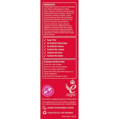 Natures Aid Mini Drops Multi-vitamin for Infants and Children, Sugar Free, 50 ml - Maple Wellness Supplements