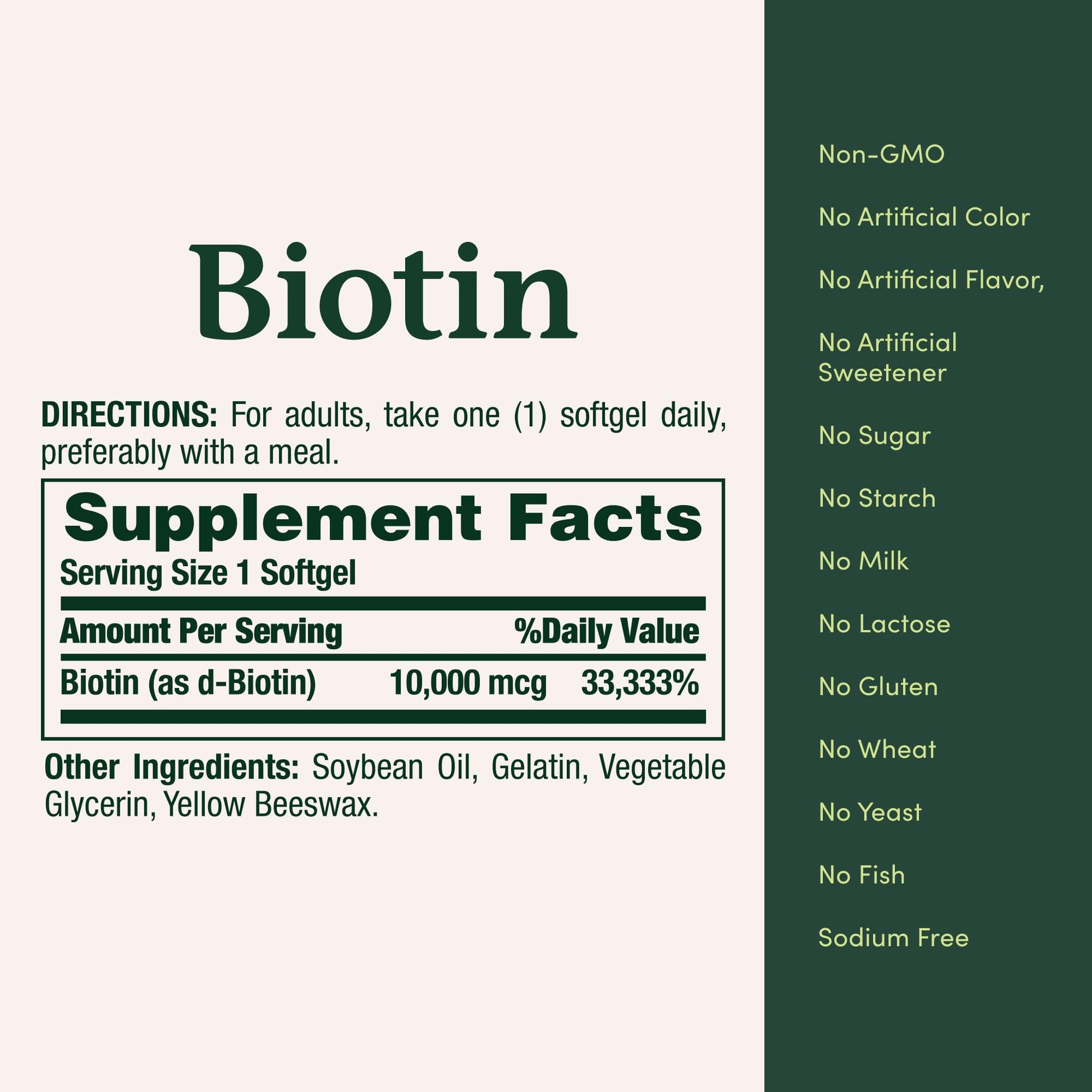 Nature's Bounty Biotin Hair Skin and Nails Vitamins, Supports Healthy Hair, Skin and Nails, 10,000 mcg, 120 Softgels (Pack of 1) - Maple Wellness Supplements