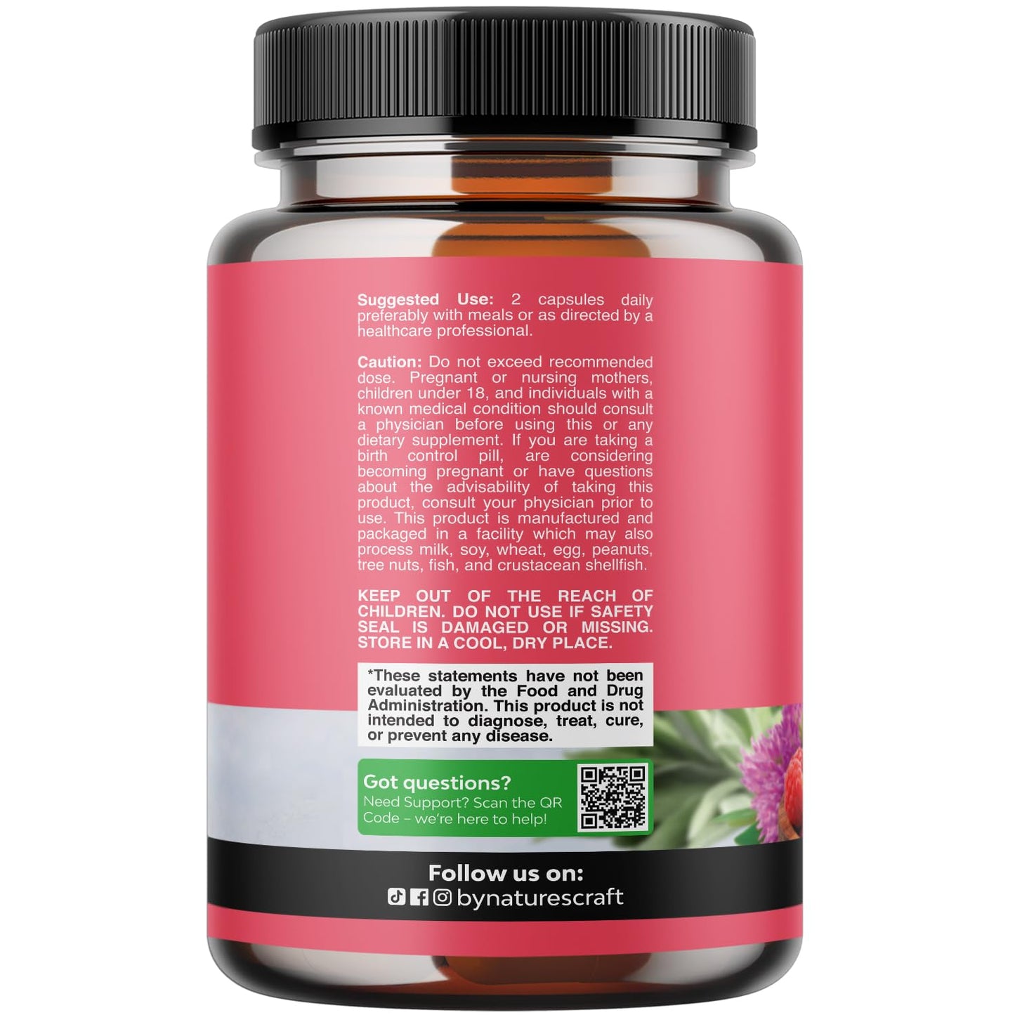Natures Craft Complete Herbal Menopause Supplement for Women - Female Hormone Balance Capsules for Night Sweats Hot Flashes & Mood Swings with Dong Quai - Maple Wellness Supplements