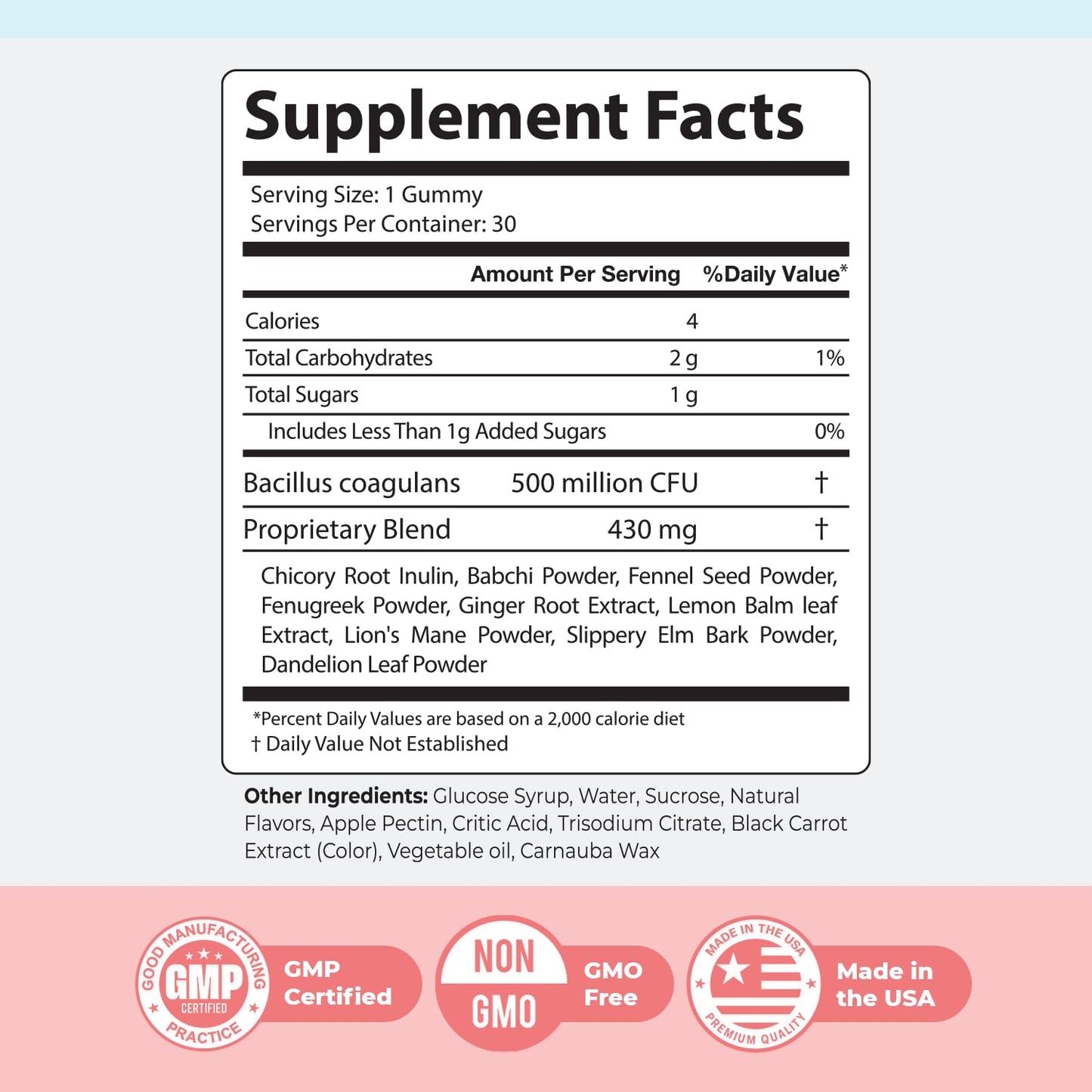 Nature’s NutriWave PrimeBiome Probiotic Gummies – Plant-Based Blend with Inulin, Lion’s Mane, Ginger & More– Non-GMO, No Stimulants, GMP Certified – 30 Gummies, 3 Month Supply - Maple Wellness Supplements
