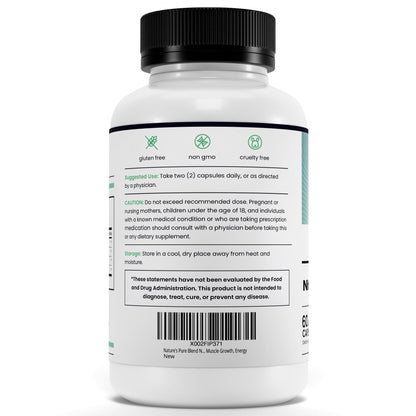 Nature's Pure Blend Nitric Oxide Supplements for Men – L-Arginine L-Citrulline – Heart Support & Flow Circulation Booster – 1500MG L Arginine and L Citrulline, Preworkout, Bodybuilding - Maple Wellness Supplements