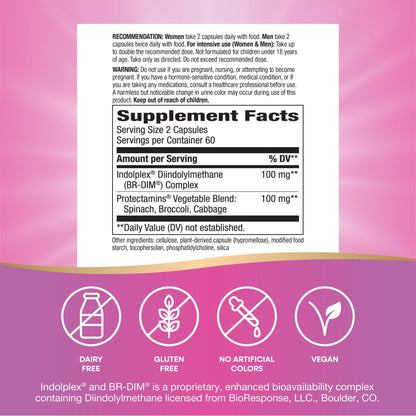 Nature's Way DIM-Plus, DIM Supplement, Supports Balanced Estrogen Metabolism*, Supports Estrogen Hormone Balance*, Diindolylmethane, 120 Vegan Capsules - Maple Wellness Supplements