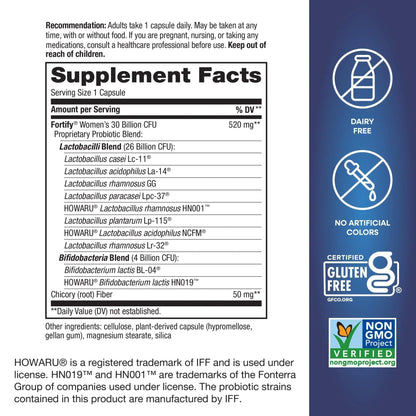 Nature’s Way Fortify Women’s Probiotic, 30 Billion Live Cultures, 11 Strains, Prebiotic, 30 Capsules - Maple Wellness Supplements