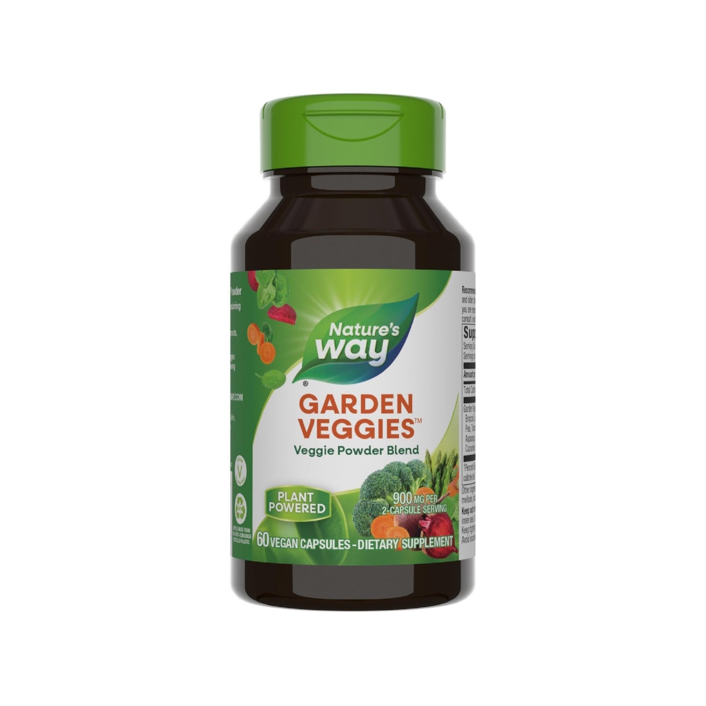 Nature’s Way Garden Veggies, Vegetable Supplement Capsules, Plant-Powered Powder Blend Made with 12 Different Vegetables, Green Superfood Veggie Blend - Maple Wellness Supplements