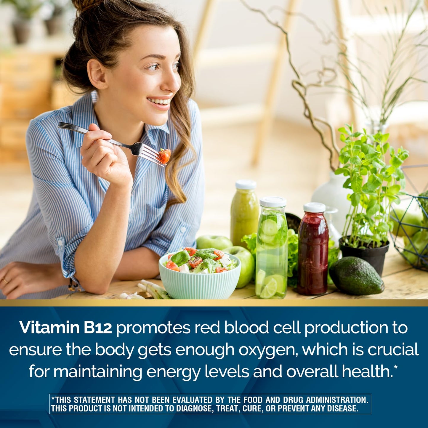 Nature's Wonder Vitamin B12 1000 mcg Timed Release Tablets for Energy Metabolism, Supports Brain Health and Nervous System Health - Maple Wellness Supplements