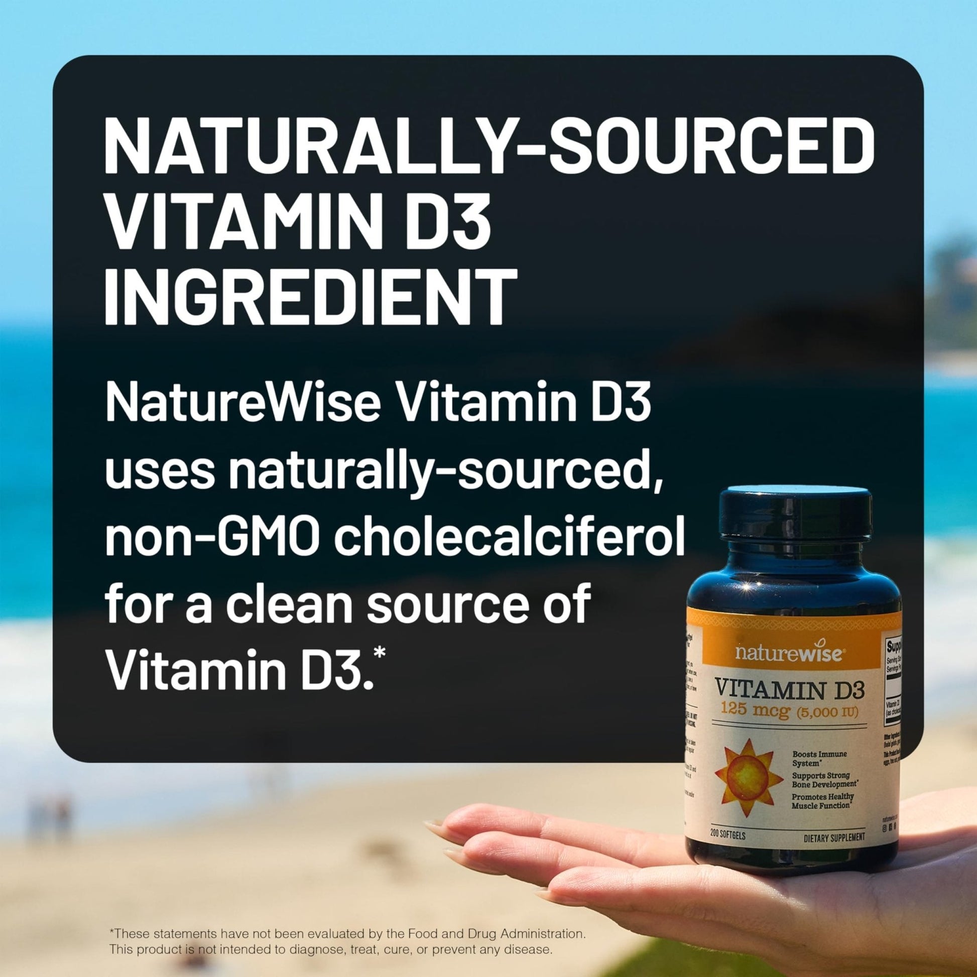 NatureWise Vitamin D3 5000iu (125 mcg) 1 Year Supply for Immune Support, Healthy Muscle Function, and Bone Health - Non-GMO - Maple Wellness Supplements