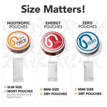 Nectr Energy Zero Pouches - No Caffeine, No Sugar, Zero Calories Mini Pouches for Oral Fixation and Stress Relief - 4 Pucks of 20 - Sweet Mango Flavor - Maple Wellness Supplements