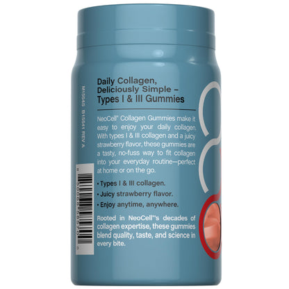 NeoCell Collagen Peptides Gummies | 60 Count | Types I & III | Advanced Formula Supplement | for Women and Men - Maple Wellness Supplements
