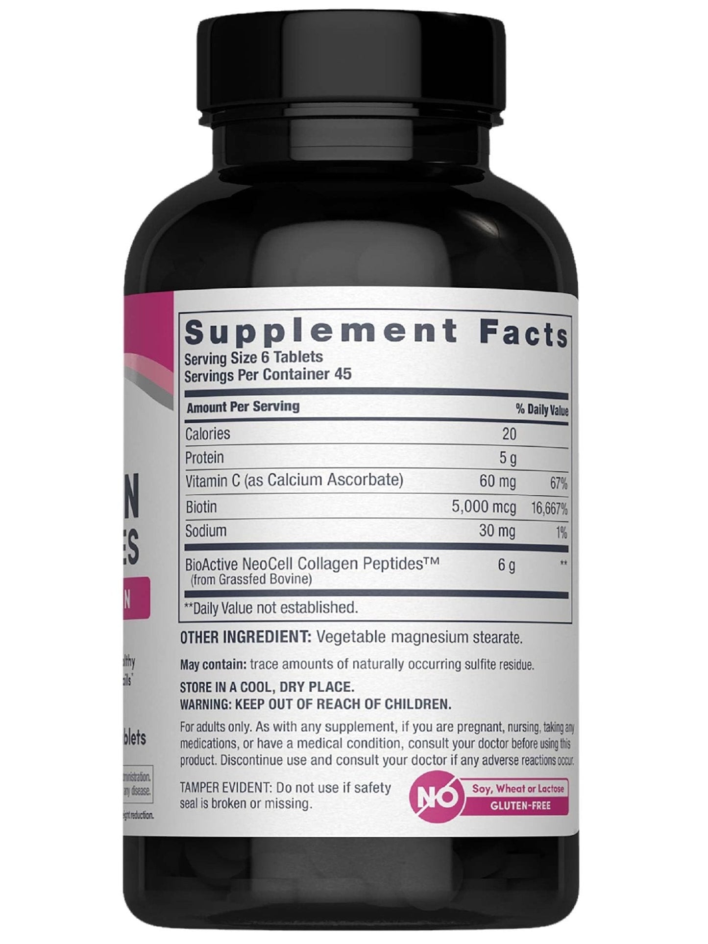 NeoCell Collagen Peptides Pills | 270 Caplets | with Vitamin C and Biotin | Grass Fed Bovine | Hair, Skin, & Nails | for Women and Men - Maple Wellness Supplements