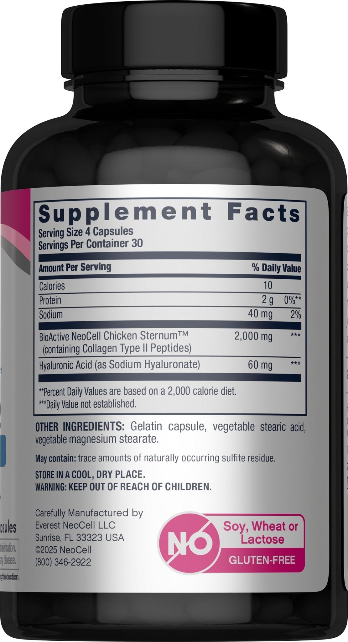 NeoCell Joint Complex Supplement | 120 Capsules | Plus Hyaluronic Acid | Collagen Type II | Advanced Formula - Maple Wellness Supplements