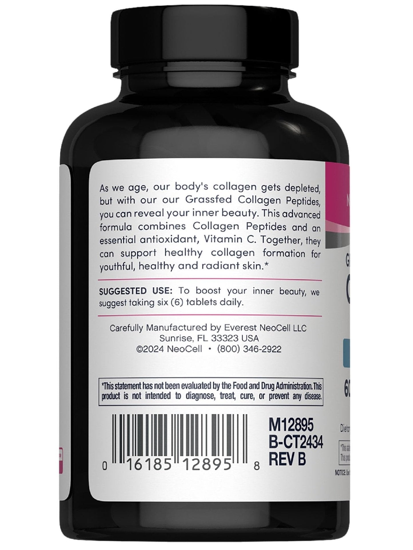 NeoCell Super Collagen with Vitamin C, 120ct Collagen Pills, Non-GMO, Grass Fed, Paleo Friendly, Gluten Free, Collagen Peptides Types 1 & 3 for Hair, Skin, Nails and Joints - Maple Wellness Supplements