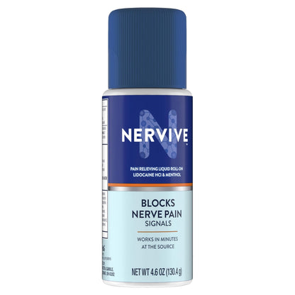 Nervive Pain Relieving Roll On, Lidocaine Roll On, Nervive Pain Relief, Lidocaine Topical, Foot Pain, Leg Pain, Hand Pain, Max Strength Formula, 4.6oz - Maple Wellness Supplements