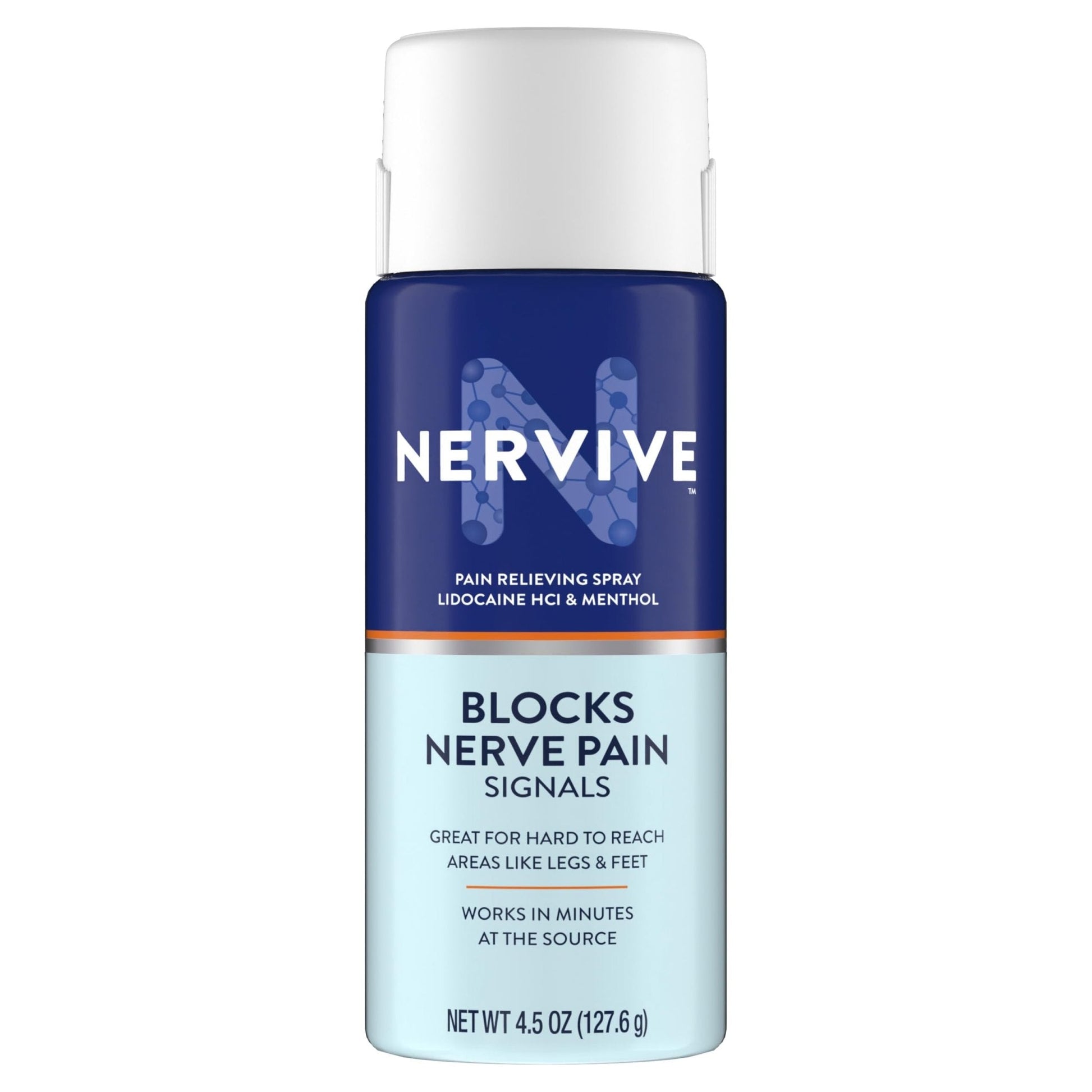 Nervive Pain Relieving Spray, Lidocaine Spray, Nervive Pain Relief, Lidocaine Topical, Foot Pain, Leg Pain, Hand Pain, Max Strength Formula, for Hard to Reach Areas, 4.5oz - Maple Wellness Supplements