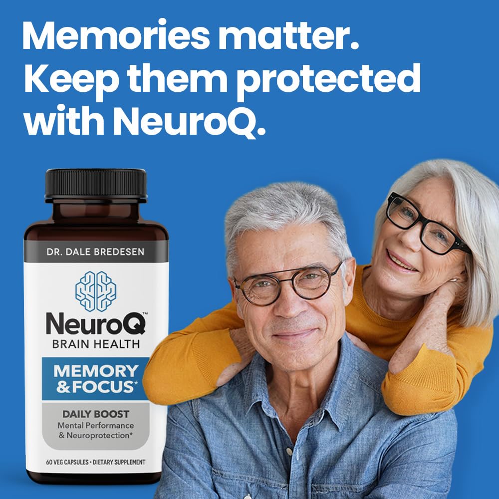 NeuroQ Memory & Focus | Formulated by Neurologist Dr. Dale Bredesen | Addresses All 4 Causes of Cognitive Decline | Ginkgo Biloba, Phosphatidylserine, Gotu Kola, - Maple Wellness Supplements
