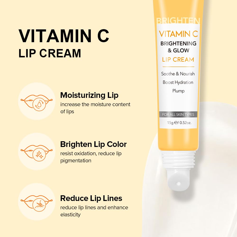 NEUTRIHERBS Lip Cream, Vitamin C Lip Balm to Nourish and Soothes Dry, Cracked Lips - Maple Wellness Supplements