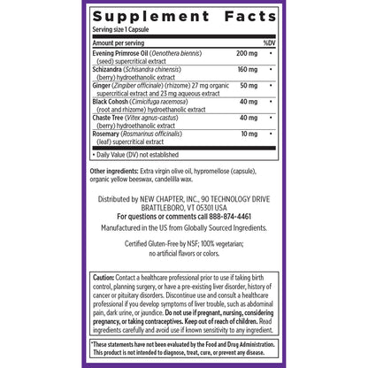 New Chapter Menopause Supplement - Estrotone Herbal Hormone Balance for Women in Perimenopause, with Black Cohosh for Hot Flash Relief & to Reduce Night Sweats + Vitex, No Added Hormones - 30 ct - Maple Wellness Supplements