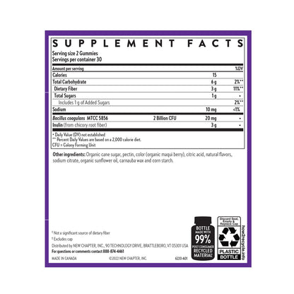 New Chapter Probiotic Gummies for Women and Men, All-Flora (1 Month Supply) – 55% Less Sugar+, Formulated for Holistic Gut Health Support with Probiotics + Prebiotic Fiber - Maple Wellness Supplements