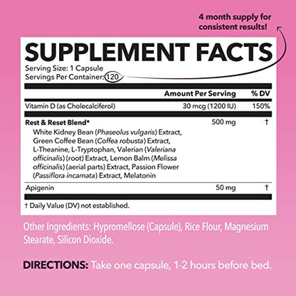 Night Time Fat Burner for Women | Weight Loss and Sleep Support Blend With Apigenin - Maple Wellness Supplements