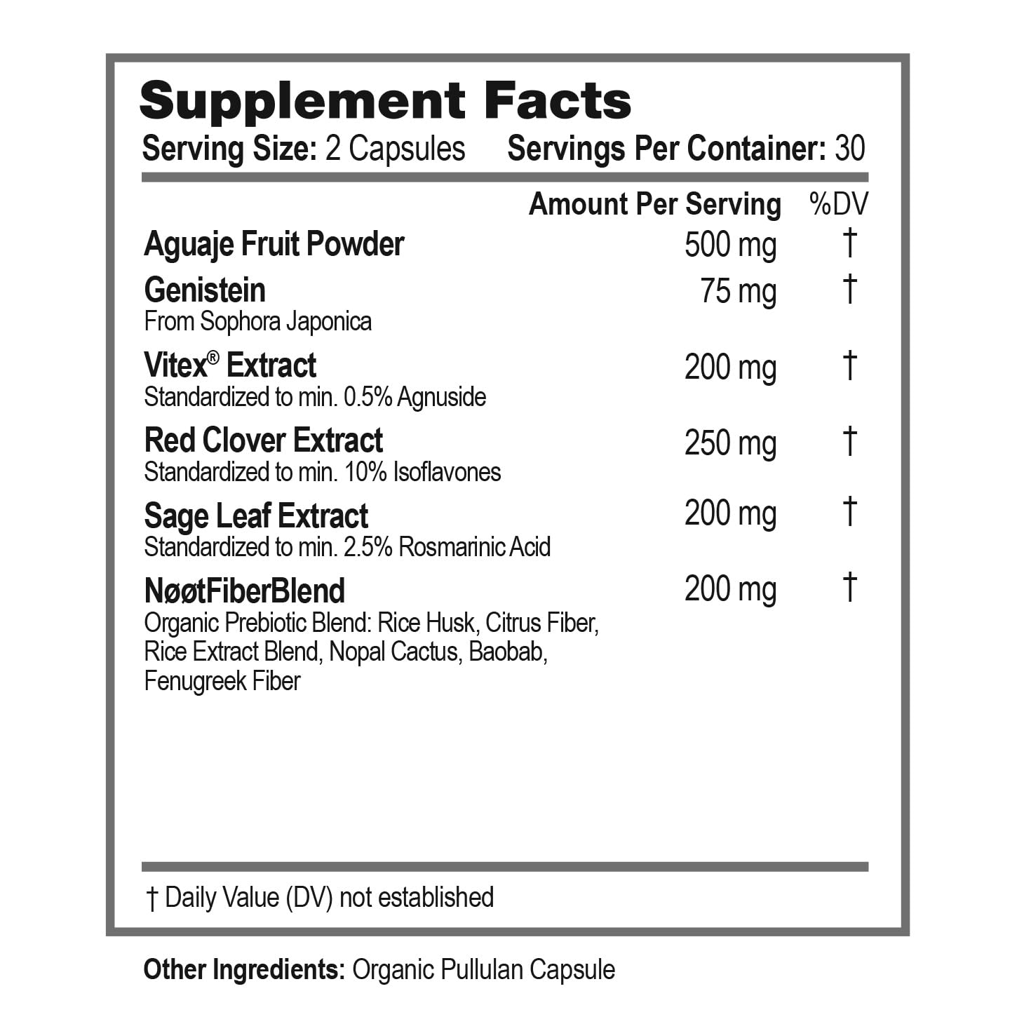 NOOT Menopause Harmony - Menopause Supplements for Women, Night Sweats & Hot Flash Relief, Hormone Balance for Women with Aguaje Fruit, Genistein and Vitex, Biohacking & Nootropics, 60 Capsules - Maple Wellness Supplements