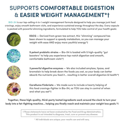 Nucific® Bio-X4 4-in-1 Weight Management Probiotic Supplement, 90 Count. - Maple Wellness Supplements