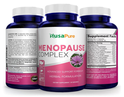 NusaPure Menopause Complex : Black Cohosh and Herbal Ingredients - 60 Capsules - Maple Wellness Supplements