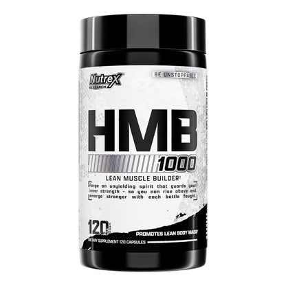Nutrex Research HMB 1000 MG | Supports Muscle Recovery, Reduce Skeletal Muscle Damage, Increased Strength, Prevent Muscle Loss | 120 Capsules - Maple Wellness Supplements