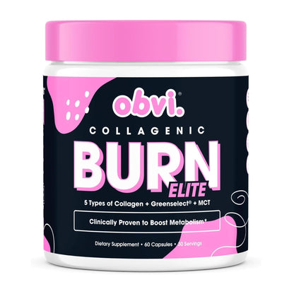 Obvi Burn Elite - Collagen Supplement for Women - Fitness Support - Metabolism Support Supplement - Healthy Mobility - Natural Thermogenic Formula - Maple Wellness Supplements