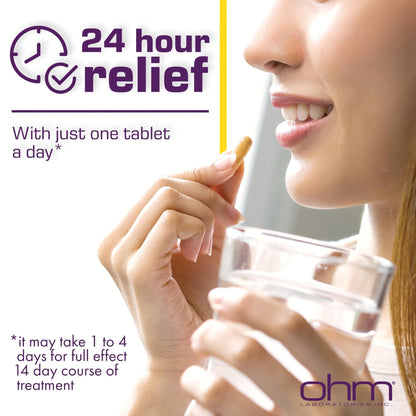 Ohm Esomeprazole Magnesium Delayed Release Capsules 20mg - Frequent Heartburn & Acid Reflux Relief, 24 Hour Chest & Stomach Acid Reducer (6 Weeks of Supply, 42, Count) - Maple Wellness Supplements
