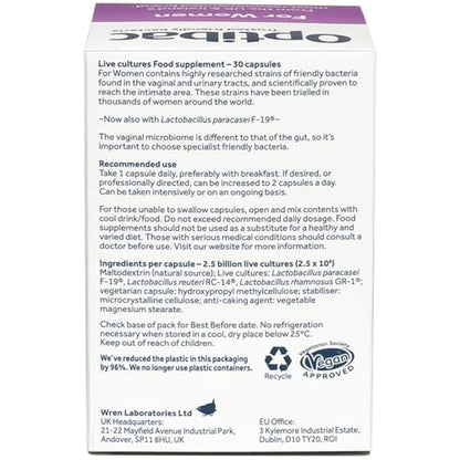 Optibac Probiotics for Women - Vegan Probiotic Supplement, Scientifically Formulated - Maple Wellness Supplements