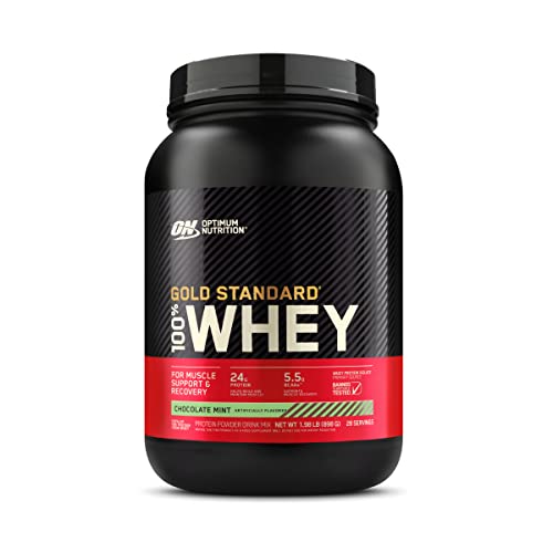 Optimum Nutrition Gold Standard 100% Whey Protein Powder, Chocolate Mint, 2 Pound - Maple Wellness Supplements