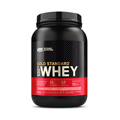 Optimum Nutrition Gold Standard 100% Whey Protein Powder, Strawberries & Cream - Maple Wellness Supplements