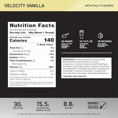 Optimum Nutrition Platinum Hydrowhey Protein Powder, 100% Hydrolyzed Whey Protein - Maple Wellness Supplements