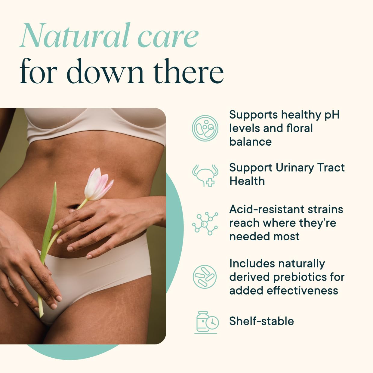 Ora Organic Probiotic for Women with L. crispatus, 6 Clinically Studied Lactobacillus Strains for Vaginal, pH & Urinary Tract Health, - Maple Wellness Supplements