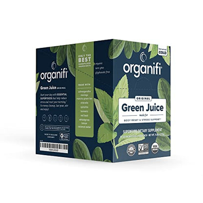 Organifi: GO Packs - Green Juice - Organic Superfood Supplement Powder - 30 Count - Maple Wellness Supplements