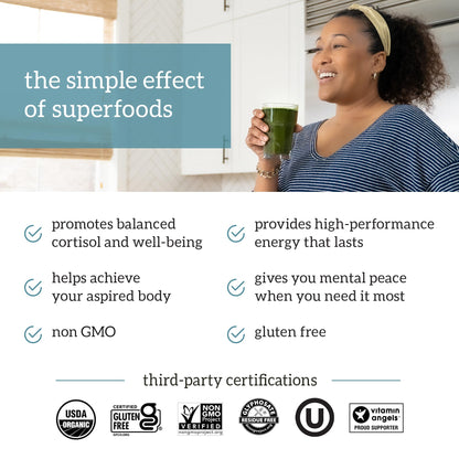 Organifi Green Juice - Powder Supplement with Organic Spirulina, Ashwagandha - Maple Wellness Supplements