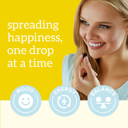 Organifi Happy Drops - Daily Superfood Happy Gummies for Adults - Mood Support Supplement for Balance, Bliss, Energy and Taking the Edge Off - Sweet Lemon Flavor - 60 Gummies - Maple Wellness Supplements