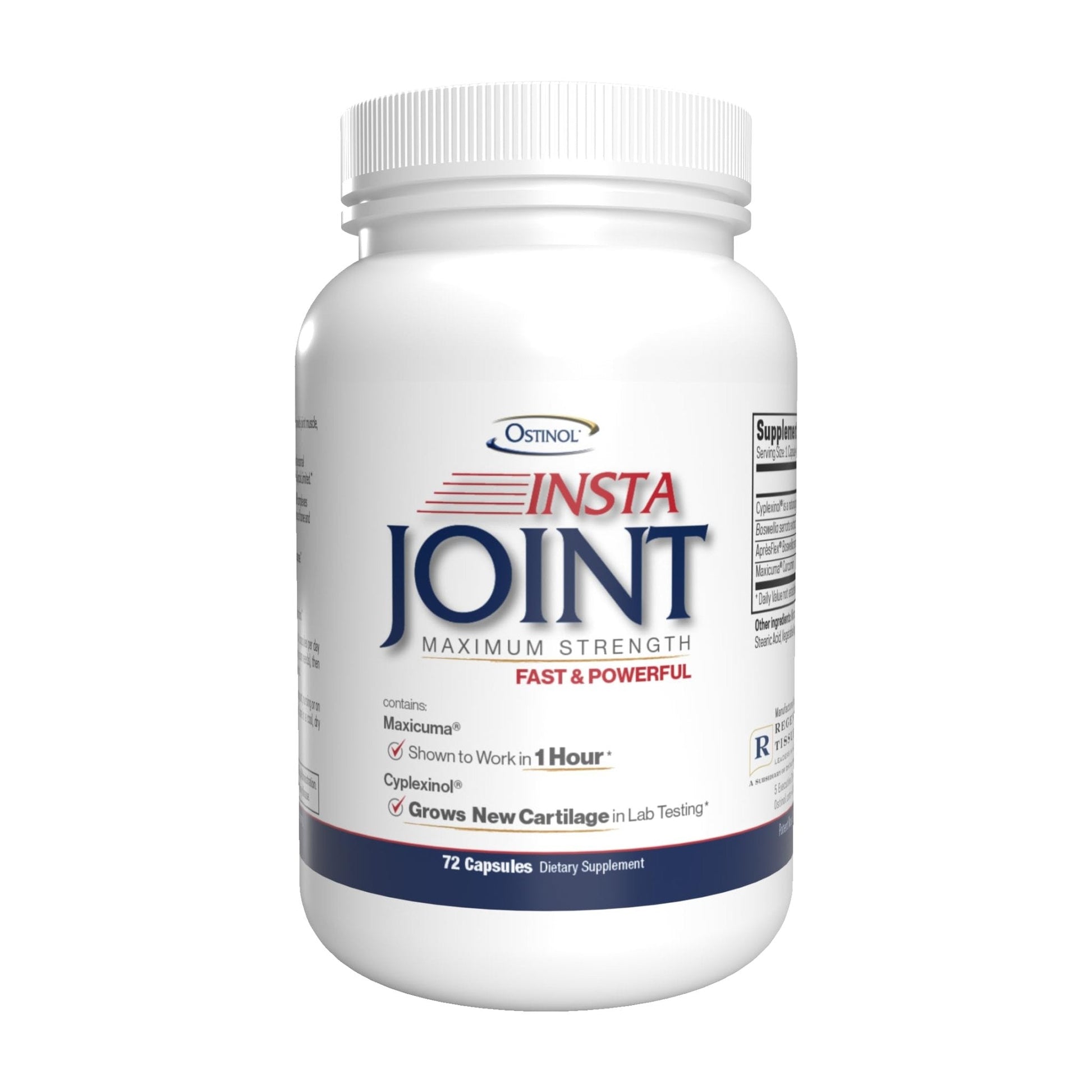 Ostinol Insta Joint Maximum Strength – Advanced Joint Support Capsules with Cyplexinol®, Maxicuma®, ApresFlex® & Boswellia – Supports Cartilage, Flexibility & Mobility – 72 Capsules - Maple Wellness Supplements