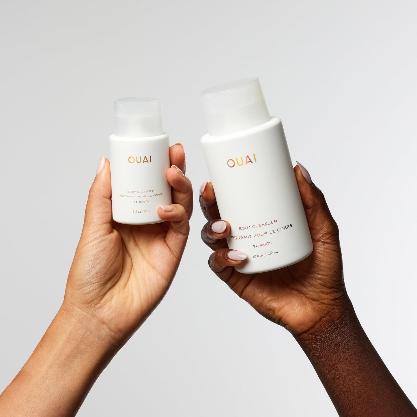 OUAI Body Cleanser, St. Barts Travel Size - Foaming Body Wash with Jojoba Oil & Rosehip Oil to Hydrate, Balance & Soften Skin - Paraben, Phthalate & Sulfate Free Skin Care Products (3 fl oz) - Maple Wellness Supplements