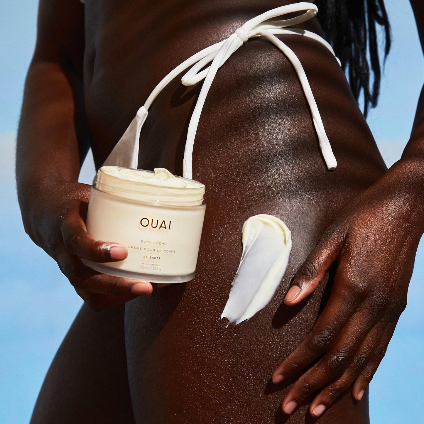 OUAI Body Creme, St. Barts Travel Size - Hydrating Whipped Body Cream with Cupuaçu Butter, Coconut Oil & Squalane - Softens Skin & Delivers Radiant Glow - Sulfate-Free Skin Care (3.4 oz) - Maple Wellness Supplements