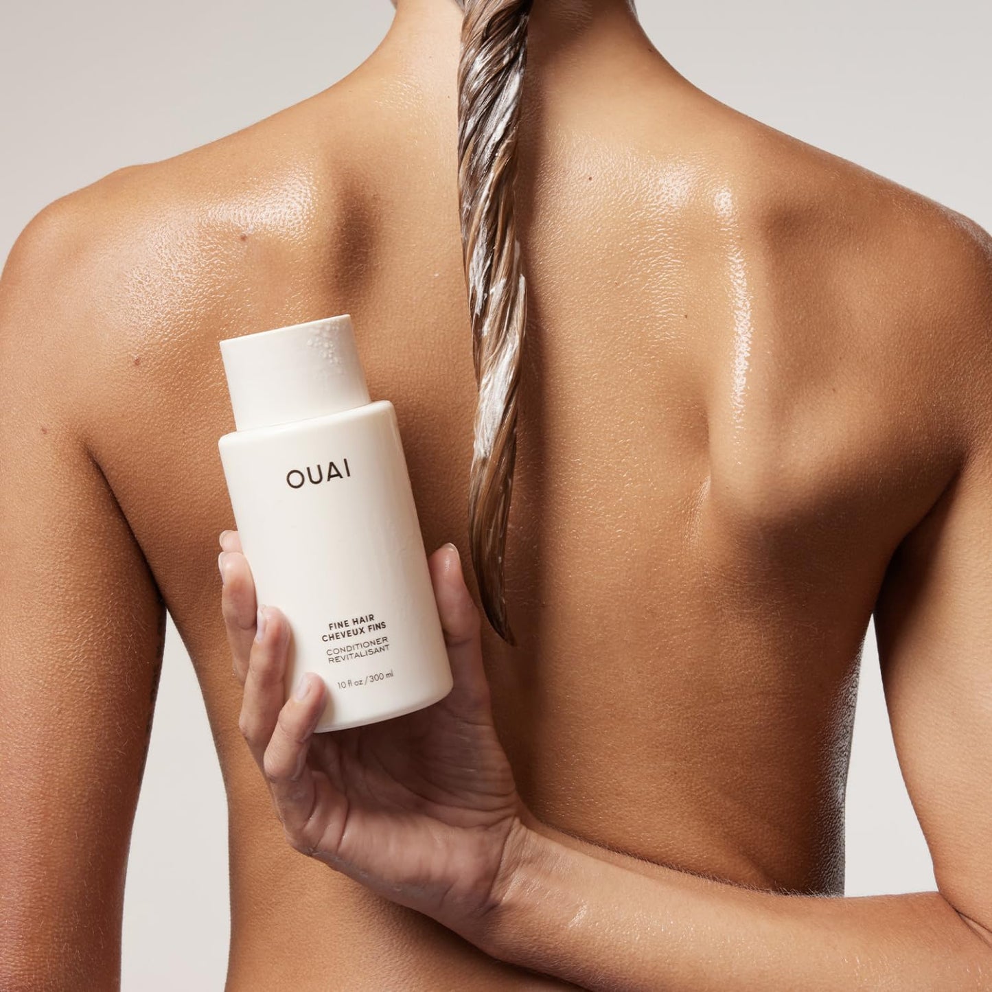 OUAI Fine Hair Conditioner - Volumizing Conditioner for Fine Hair Made with Keratin, Biotin and Chia Seed Oil - Adds Softness, Bounce and Volume - Free from Parabens, Sulfates, and Phthalates (10 Oz) - Maple Wellness Supplements