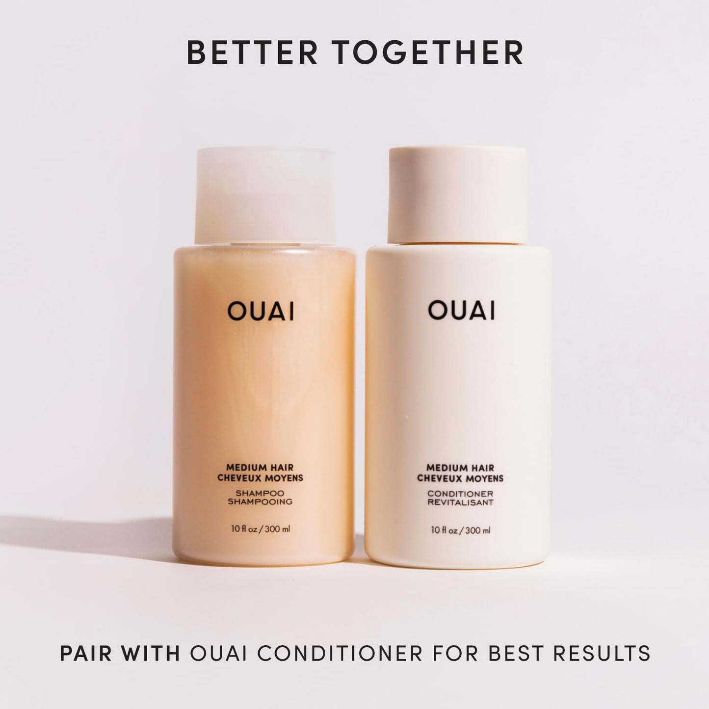 OUAI Medium Shampoo Refill - Hydrating Shampoo with Coconut Oil, Babassu, Kumquat Extract and Keratin - Strengthens, Nourishes and Adds Shine - Paraben, Phthalate and Sulfate Free Hair Care (32 Fl Oz) - Maple Wellness Supplements