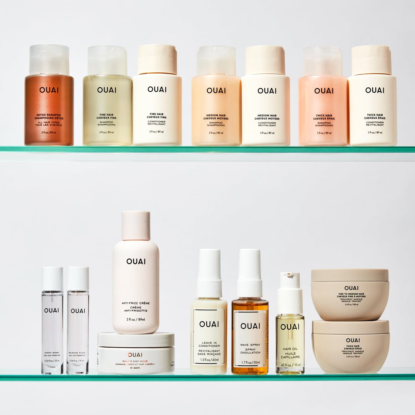 OUAI Medium Shampoo Travel Size - Hydrating Shampoo with Coconut Oil, Babassu, Kumquat Extract & Keratin - Strengthens, Nourishes & Adds Shine - Paraben & Sulfate Free Hair Care Products (3 Oz) - Maple Wellness Supplements