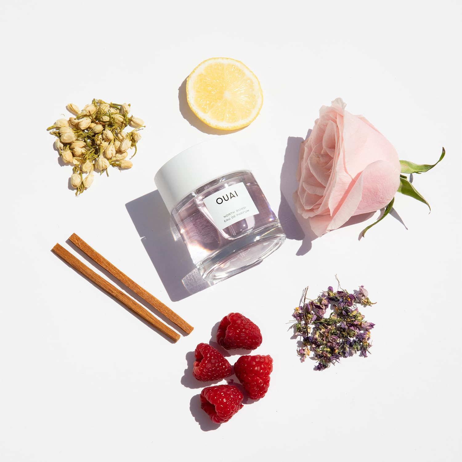 OUAI North Bondi Eau de Parfum - Elegant Womens Perfume for Everyday Wear - Fresh Floral Scent has Notes of Lemon, Jasmine and Bergamot with Delicate Hints of Violet and White Musk (1.7 Oz) - Maple Wellness Supplements