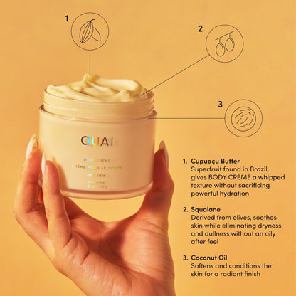 OUAI St. Barts Hair & Body Gift Set - Tropical-Scented Body Care for Women & Men - Includes Full Size Hydrating Body Cream & Deluxe Hair and Body Mist (2 Count) - Maple Wellness Supplements