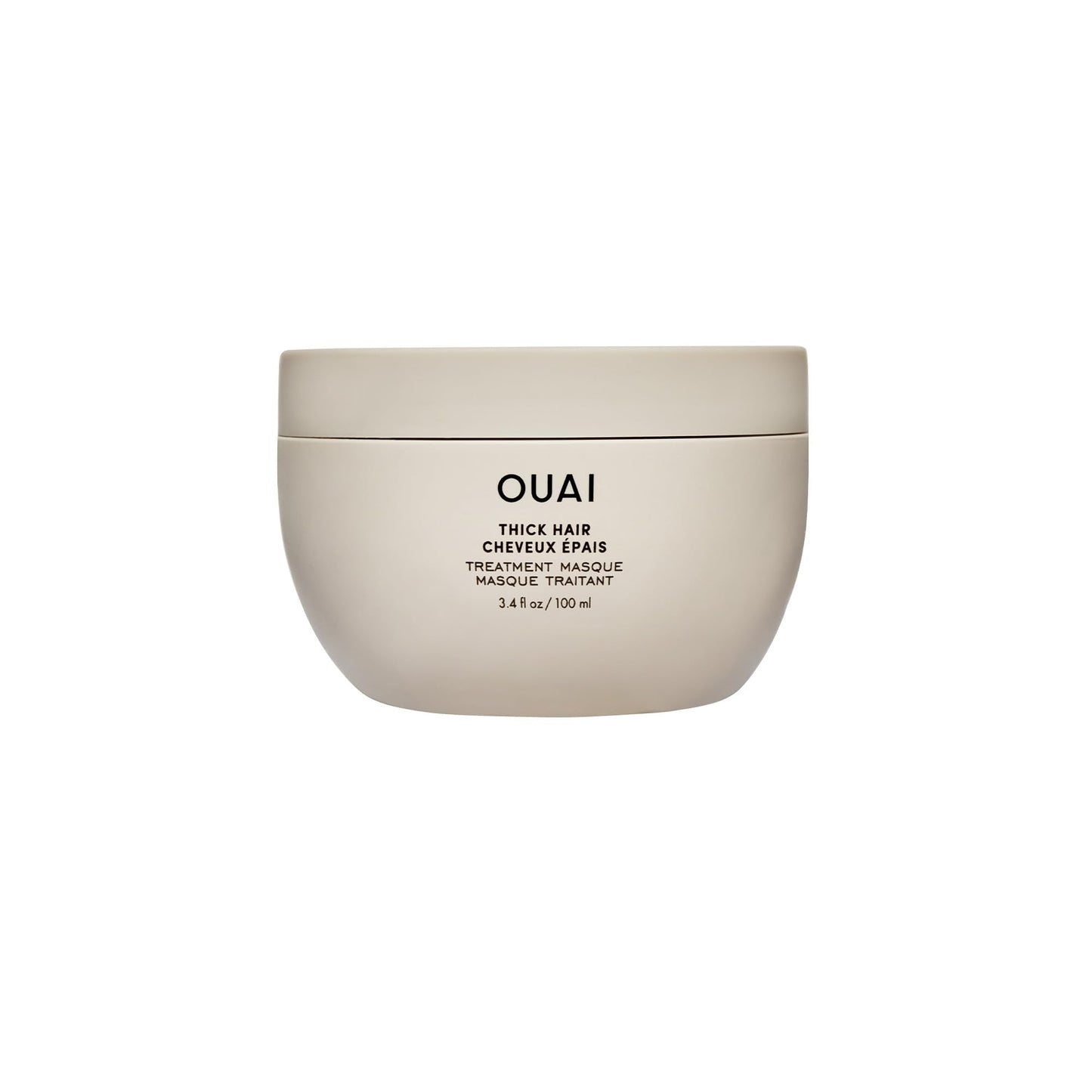 OUAI Thick Hair Mask - Treatment Masque with Almond Oil, Olive Oil, & Hydrolyzed Keratin to Restore Damaged Hair - Phthalate & Paraben Free Masque (3.4 Oz) - Maple Wellness Supplements